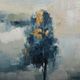 Stylecraft Trees In The Hill Blue Canvas Painting -3