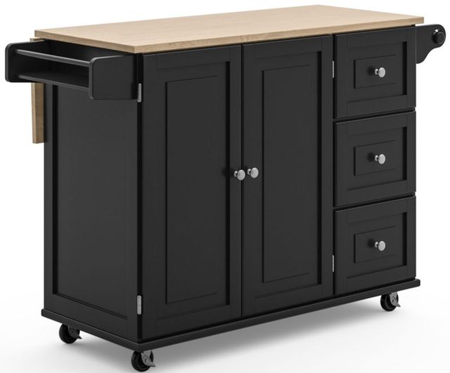 homestyles® Dolly Madison Black Kitchen Cart-0
