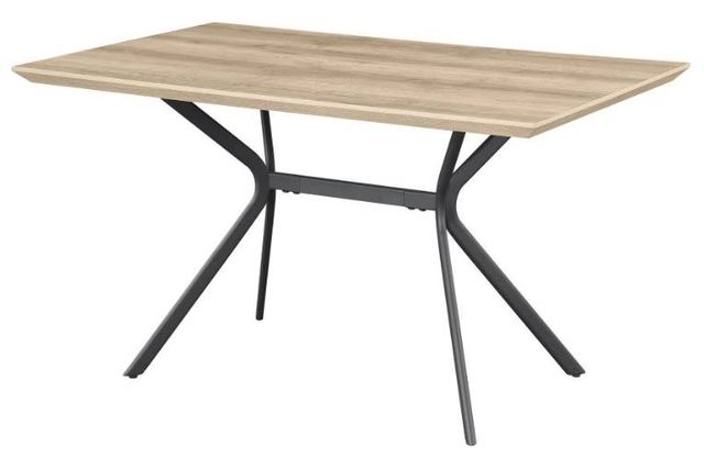 Coaster® Edgecreek Light Brown Dining Table with Black Base-2