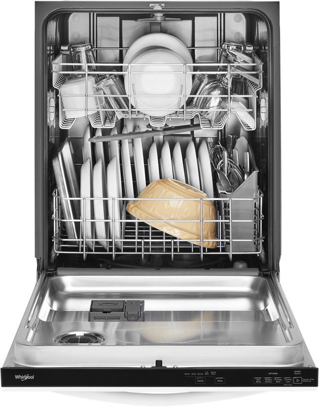Whirlpool® 24" White Top Control Built In Dishwasher-2