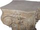 A & B Home Roman Whitewashed Cream Large Side Table-4