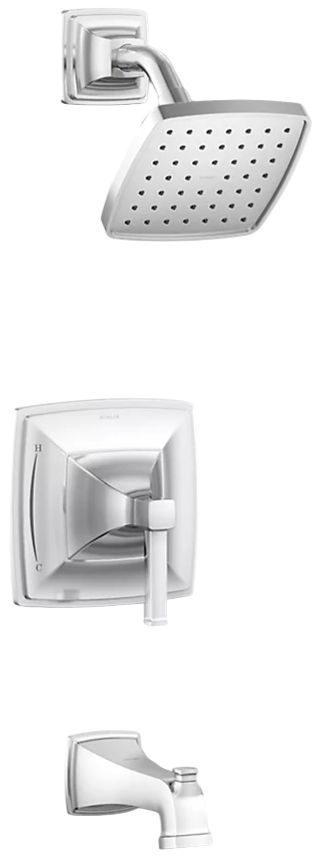 KOHLER® Riff® Rite-Temp® Polished Chrome 2.5 GPM Bath and Shower Trim Kit-0