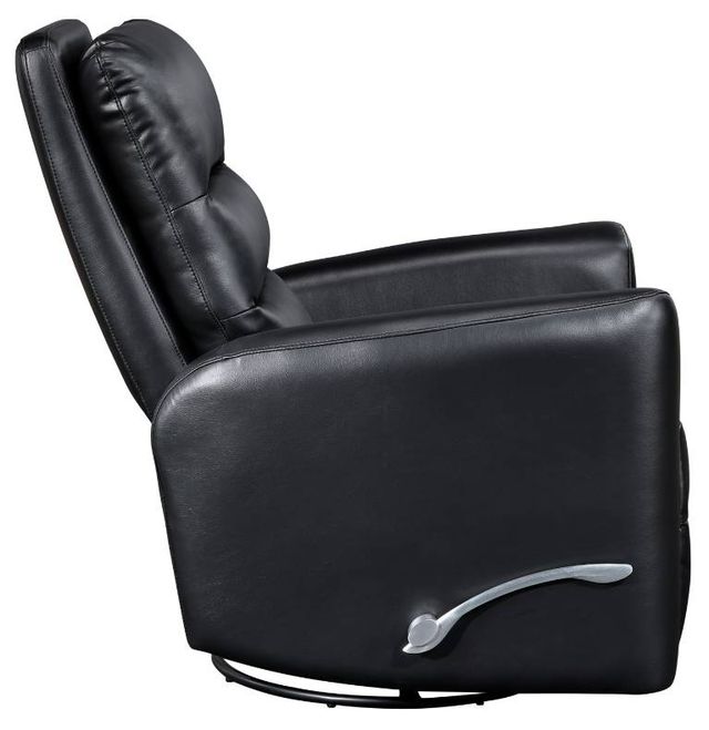 Homelegance® Dimitri Black Manual Swivel Glider Reclining Chair-3