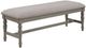 Elements International Sunnyvale Gray Dining Bench-0