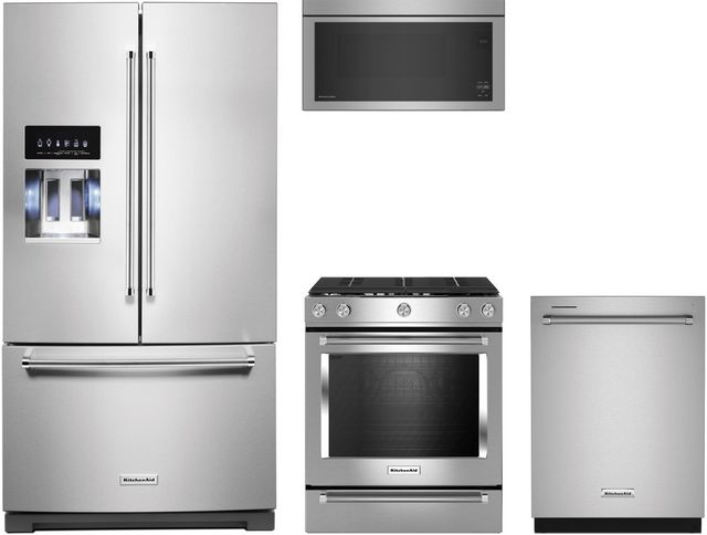 KitchenAid® 4 Piece Stainless Steel Kitchen Package-0