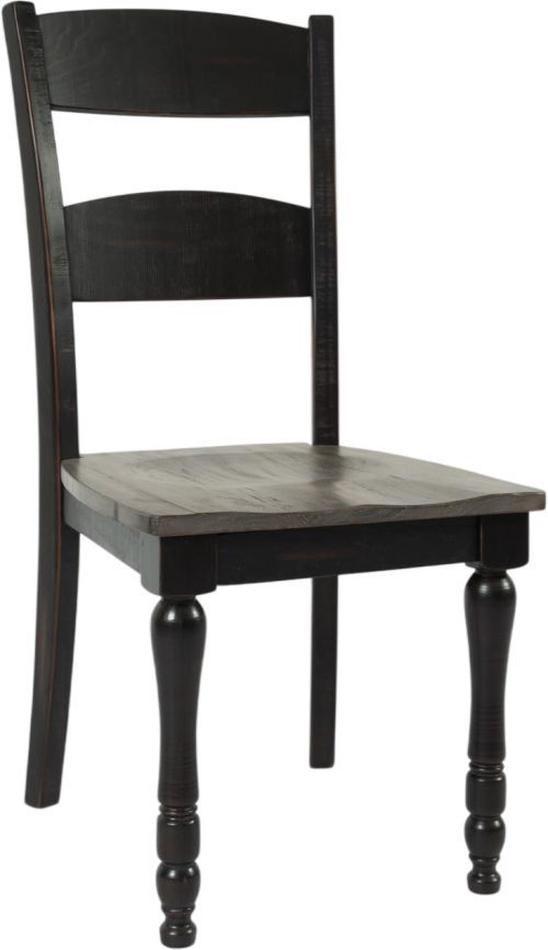 Jofran Inc. Madison County 7-Piece Vintage Black Dining Table Set-3
