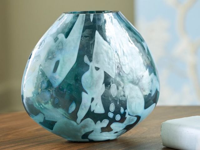 Signature Design by Ashley® Cartshaw Iridescent Teal Vase-2