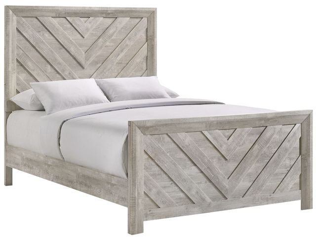 Elements International Eleanor White Full Panel Bed-0