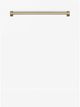 ZLINE Autograph Edition 24" White Matte with Champagne Bronze Handle Dishwasher Panel-0