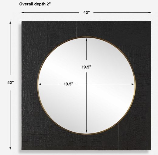 Uttermost® Ember Black Square Mirror-2