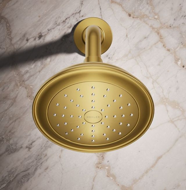 KOHLER® Artifacts® Vibrant Brushed Moderne Brass 2.5 GPM Single-Function Showerhead-2