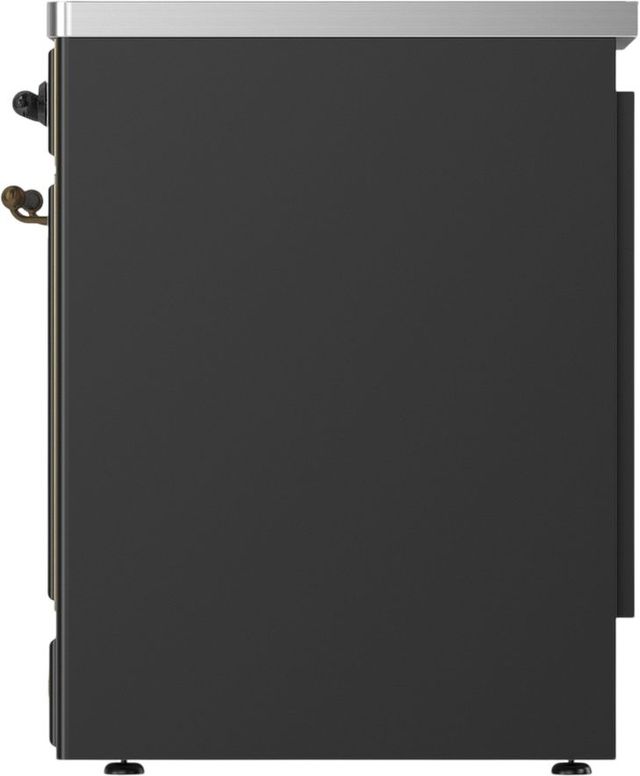 Ilve® Majestic III 30" Graphite Matte Pro Style Induction Range with Triple Glass Door and Burnished Trim-3