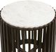 Stylecraft Jackobean White End Table with Brown Base-1