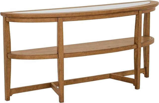 Magnussen Home® Durant Honey Brown Shelf Sofa Table-0