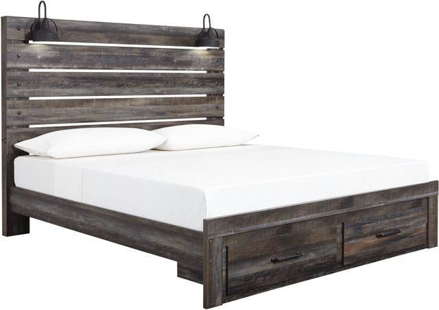 Drystan Panel Bed with Footboard Storage - Multi Drystan Panel Bed with Footboard Storage - Multi
