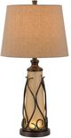 Cal® Lighting & Accessories Taylor Iron/Light Brown Table Lamp-0