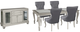 Signature Design by Ashley® Coralayne 6-Piece Silver Dining Room Set-0