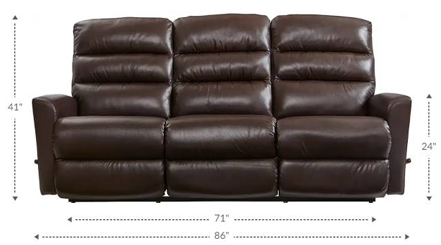 La-Z-Boy® Liam Mocha Manual Wall Reclining Sofa | Roby's Furniture