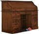 TEI Burnish Walnut Brown 54" Roll Top Desk-0