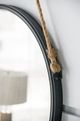 A & B Home Cleveland Matte Black Rope Strap Mirror-1