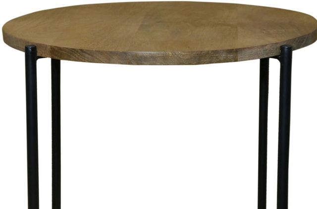 Signature Design by Ashley® Brookway Brown Accent Table with Black Stand and White Storage -1
