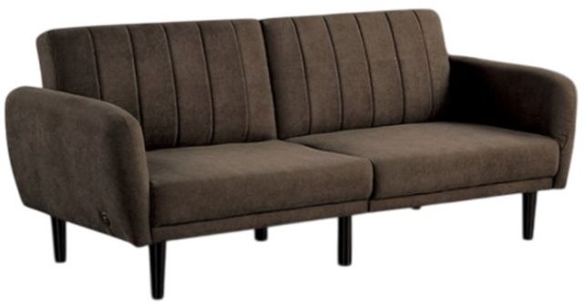 Furniture of America® Aristide Brown Futon Sleeper Sofa-0
