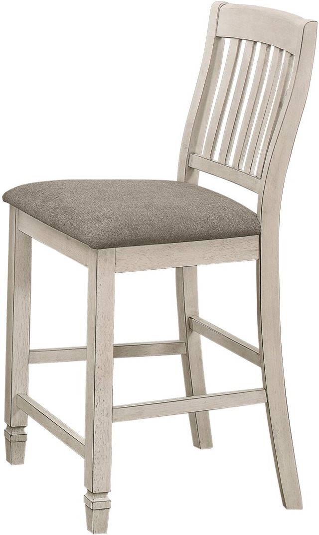 Coaster® Sarasota 7-Piece Nutmeg/Rustic Cream Counter Height Dining Set-2