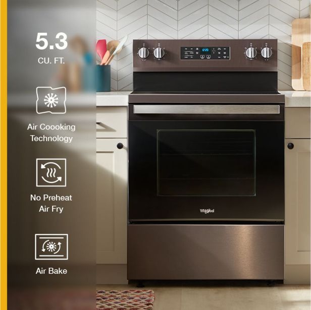 Whirlpool® 30" Black Stainless Steel Freestanding Electric Range -2