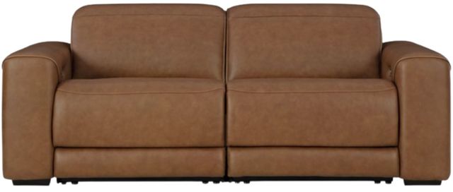 Signature Design by Ashley® Magic Man 2-Piece Caramel Power Reclining Small Spaced Sectional-0