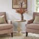 Olliix by Madison Park Lexi Walnut Table with Antique Cream Base-4