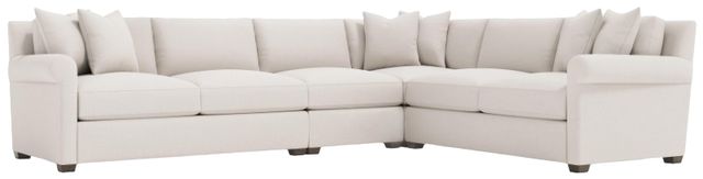 Bernhardt Barnes Bernhardt Living 4-Piece White L-Shape Sectional-1
