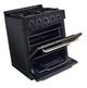 Unique® Appliances Classic 30" Black Freestanding Liquid Propane Gas Range-3