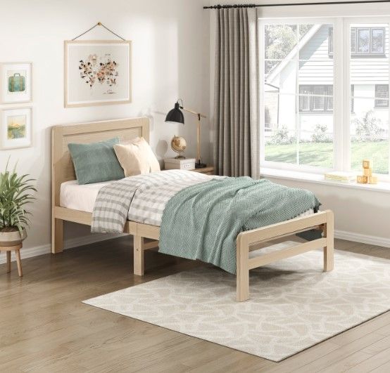 Homelegance® Carter Natural Full Platform Bed-1