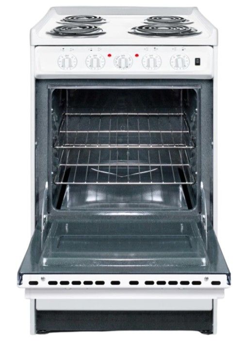 Summit® 20" White Slide-In Electric Range-1