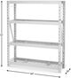 Gladiator® 60" White Wide Heavy Duty Rack with Four 18" Deep Shelves-1
