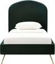 TOV Furniture Vivi Forest Green Velvet Twin Bed-2
