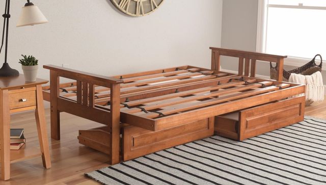 Kodiak Furniture Monterey Suede Peat/Barbados Full Storage Futon with Mattress-3