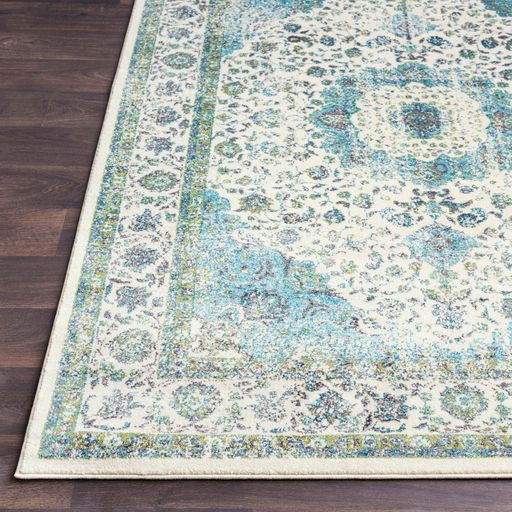 Surya Aberdine Green/Teal 2'x3' Throw Rug-4