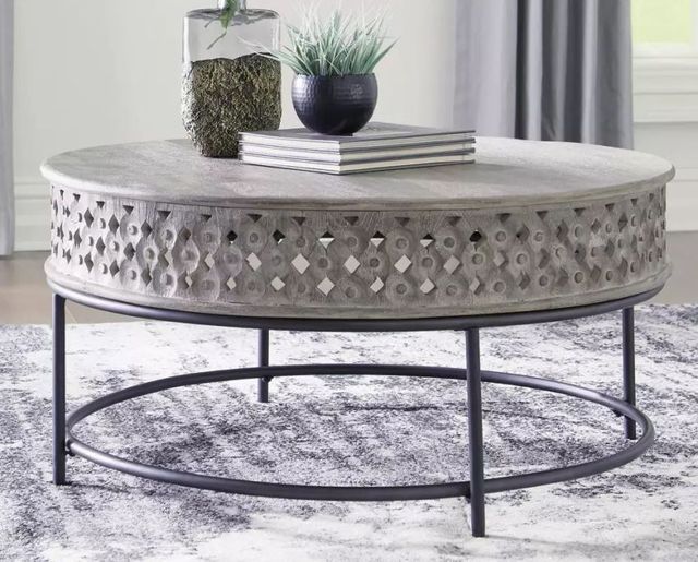 Signature Design by Ashley® Rastella Gray/Black Coffee Table-1