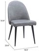 Zuo® Modern Silloth Gray/Black Dining Side Chair-1