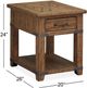 Magnussen Home® Chesterfield Farmhouse Timber Rectangular End Table-1