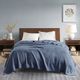 Olliix by Madison Park Egyptian Cotton Blue Full/Queen Blanket-5