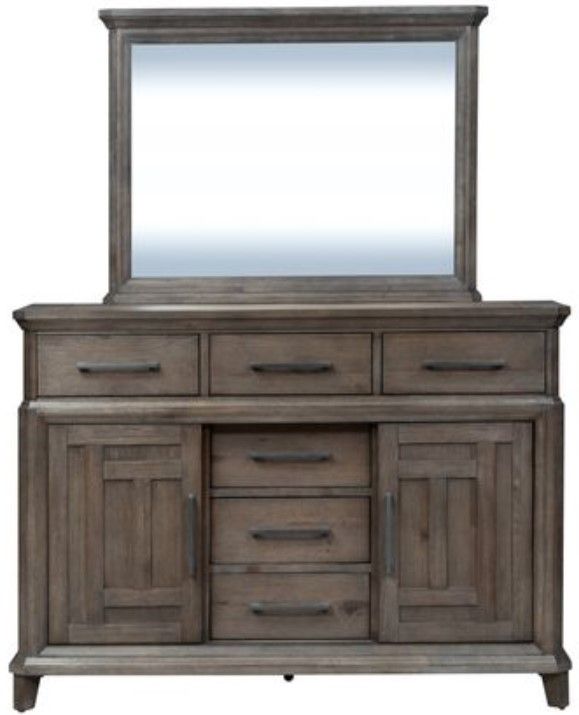 Liberty Furniture Artisan Prairie Dark Brown Dresser and Mirror-1