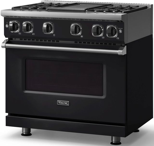 Viking® 7 Series 36" Onyx Pro Style Liquid Propane Gas Range with Griddle-3