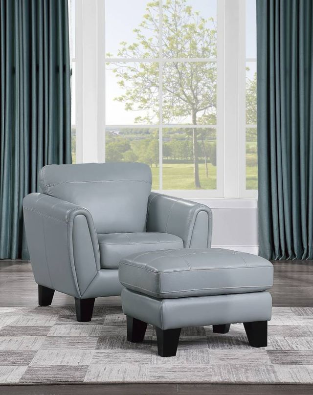 Homelegance® Spivey Aqua Leather Accent Chair-1