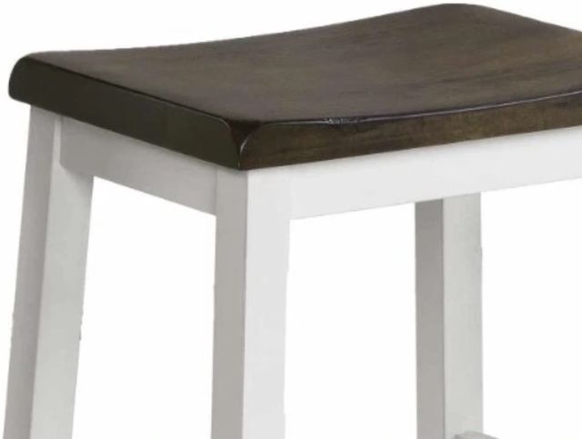 Intercon Kona Gray/White Backless Barstool-1