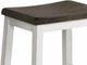 Intercon Kona Gray/White Backless Barstool-1