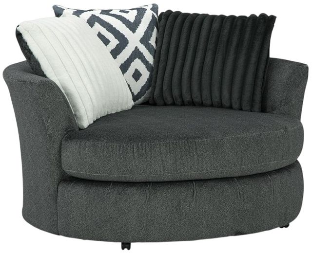 Albany Industries Tweed Gunmetal Swivel Chair-0