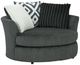Albany Industries Tweed Gunmetal Swivel Chair-0