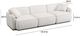 TOV Furniture Travie 3-Piece White Sand Modular Sofa-2